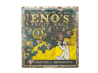 Lot 315 - An Eno's Fruit Salt advertising enamel sign.