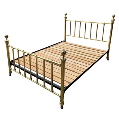 Lot 6 - A Double, Brass Bed Frame. The Frame measures...