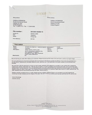 Lot 1007 - AUDEMARS PIGUET - A Royal Oak Dual Time Power Reserve stainless steel gentleman's bracelet watch.