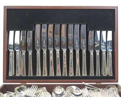 Lot 64 - An Arthur Price of England silver plated cased canteen of cutlery.