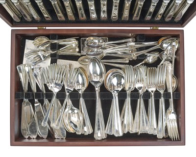 Lot 64 - An Arthur Price of England silver plated cased canteen of cutlery.