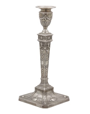 Lot 167 - A good pair of Victorian silver candlesticks by Martin, Hall & Co (Richard Martin & Ebenezer Hall).
