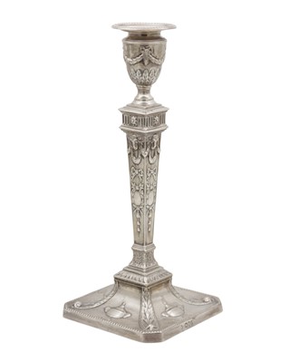 Lot 167 - A good pair of Victorian silver candlesticks by Martin, Hall & Co (Richard Martin & Ebenezer Hall).