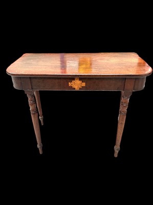 Lot 63 - A late Victorian mahogany card table converted...