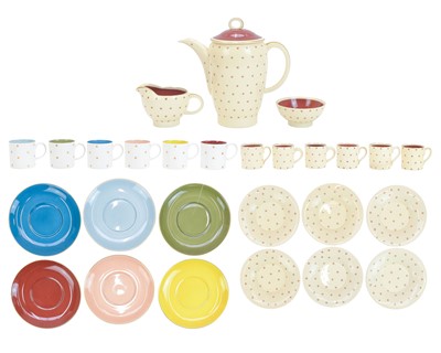Lot 248 - Spot and star pattern Susie Cooper ceramics.