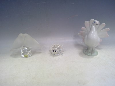 Lot 52 - Reijmyre Frosted Birds on Crystal, a Swarovski...