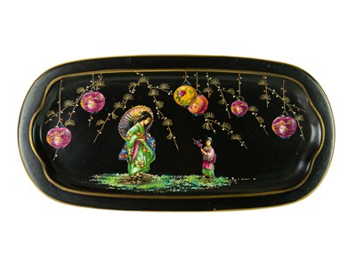 Lot 48 - A Victorian ironstone vase of hexagonal form, together with a pair of matching smaller vases.