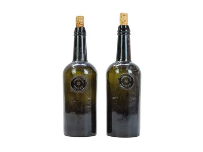 Lot 326 - Two moulded glass H Ricketts Bristol Sealed Wine Bottles.