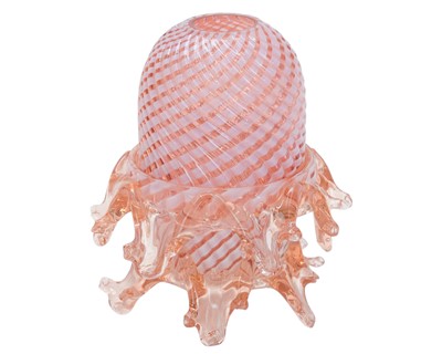 Lot 553 - A verre moire glass fairy lamp.