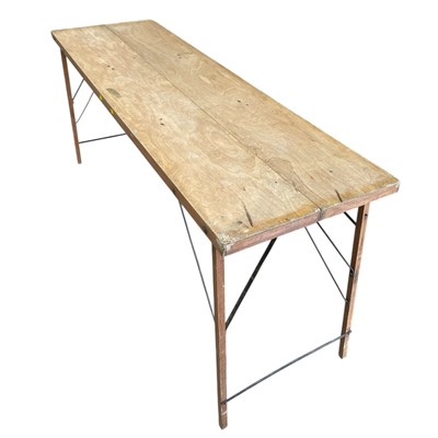 Lot 33 - A Vintage wooden folding pasting table. 56 x...