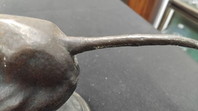 Lot 47 - After Pierre-Jules Mene (1810-79), a patinated bronze figure of a crouching gundog.