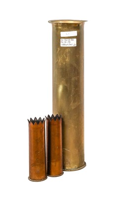 Lot 212 - A WWI brass shell case, dated 1916.