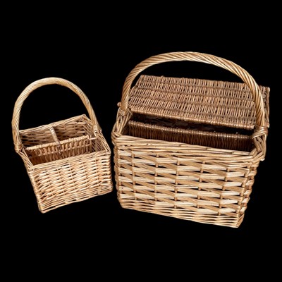 Lot 85 - A wicker picnic basket and hamper. The picnic...