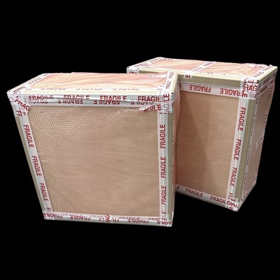 Lot 112 - Two new 12mm plywood plinths, 76x76x36cm.