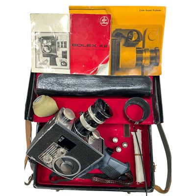 Lot 117 - A Bolex K2 8mm Film camera in a carry case...