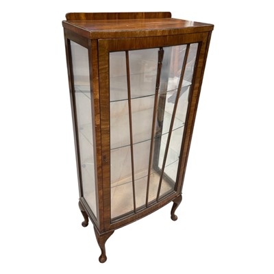 Lot 136 - An Edwardian Display cabinet with three glass...