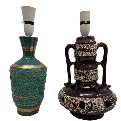 Lot 149 - A Fat Lava ceramic Table Lamp from West...