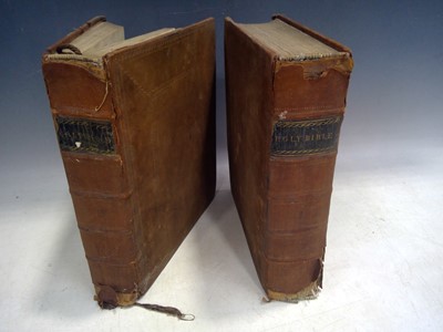 Lot 150 - Two Suede Covered Bibles. The Bible's Date to...