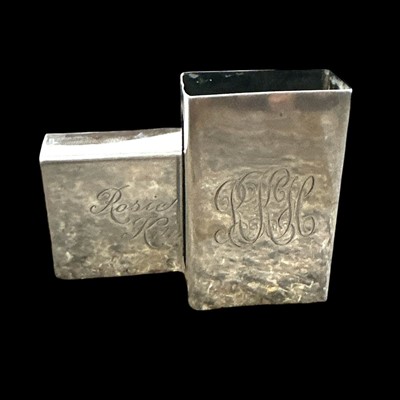 Lot 182 - Two silver matchbox holders, 65g.