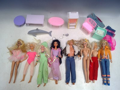 Lot 184 - A Collection of Barbies, Ken, Disney, Flipper...