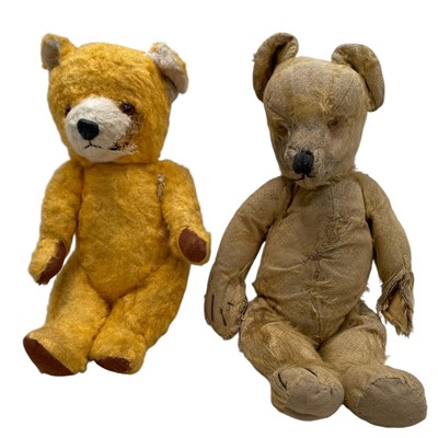 Lot 186 - Two Vintage straw-filled Teddies in need of...