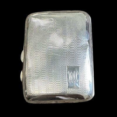 Lot 60 - A hallmarked silver cigarette case, 45g
