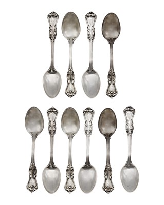 Lot 171 - An American silver set of ten teaspoons by Reed & Barton.