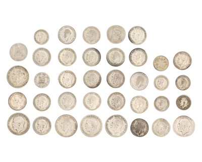 Lot 209 - GB George V pre-1947 .500 silver coinage.