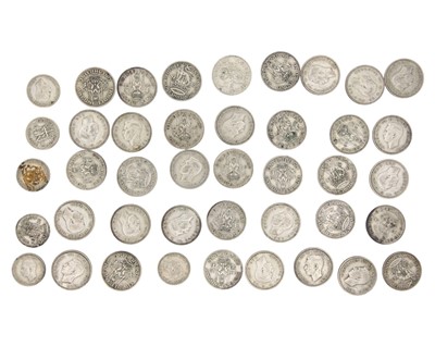 Lot 192 - GB George VI pre-1947 .500 silver coinage.