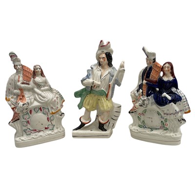 Lot 52 - Three Staffordshire Flatbacks, including "Will...
