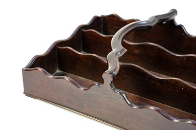 Lot 2 - A late George III mahogany cutlery tray.