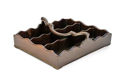 Lot 2 - A late George III mahogany cutlery tray.
