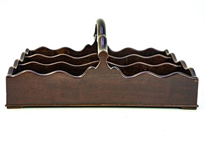 Lot 2 - A late George III mahogany cutlery tray.