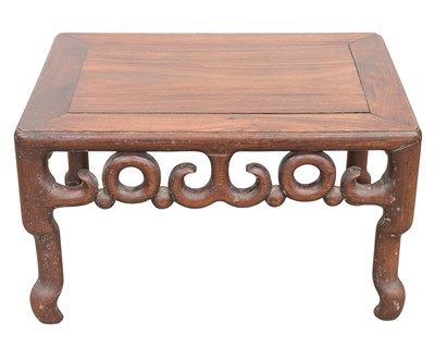 Lot 414 - A Chinese hardwood stand or low table.