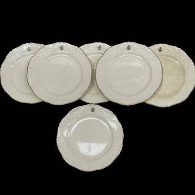 Lot 74 - Six dinner plates were manufactured for Apsley...