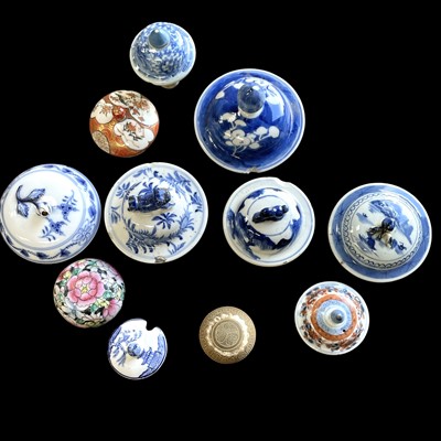 Lot 103 - A selection of oriental pot lids.