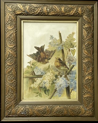 Lot 114 - An Edwardian oil on glass with a decorative...
