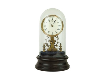 Lot 786 - An electric Eureka mantel clock under a glass dome.