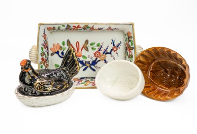 Lot 545 - A 19th century Ironstone twin handled dish/tray with typical floral decoration.