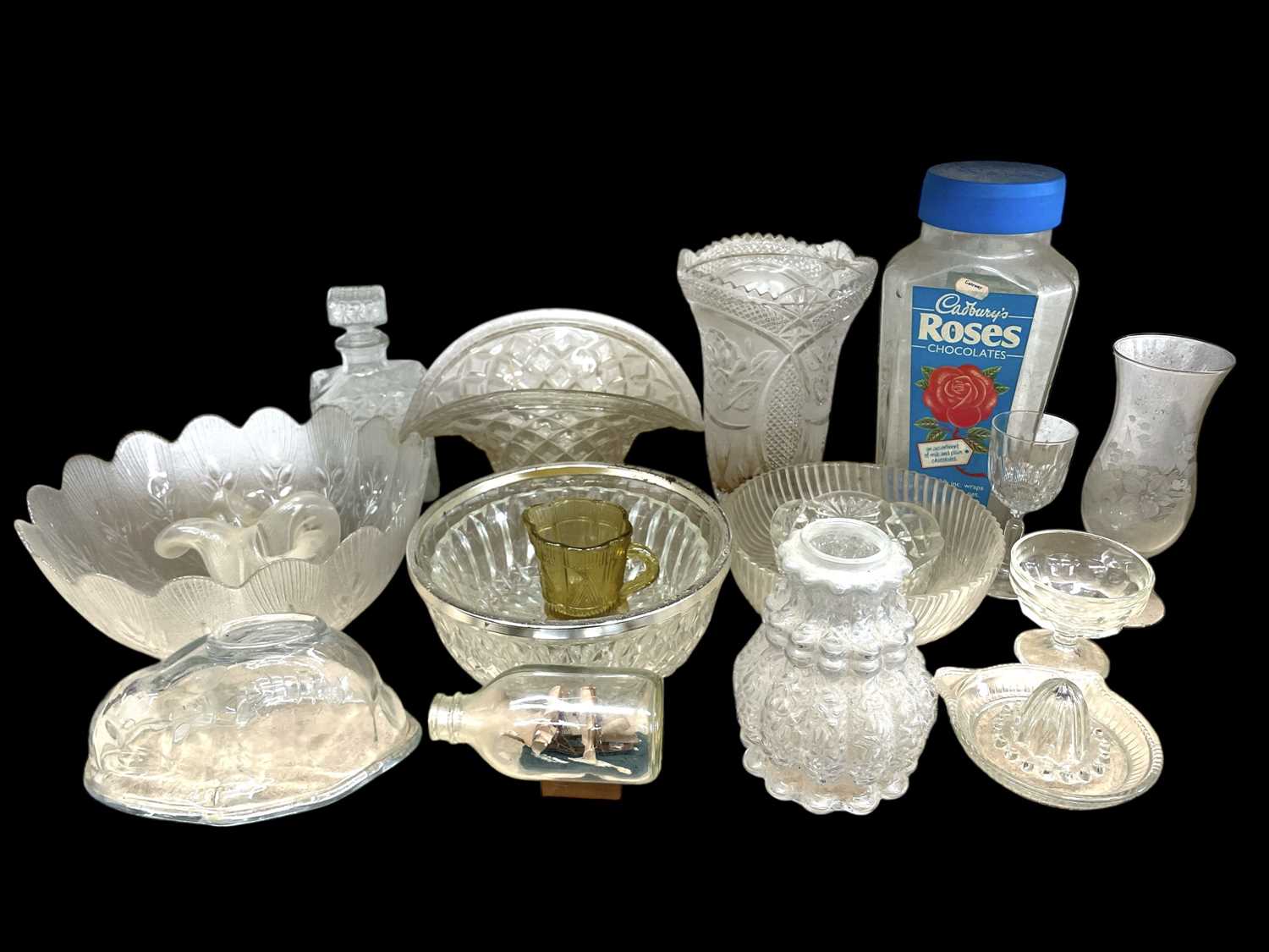 Lot 113 - A selection of cut glass, pressed glass and