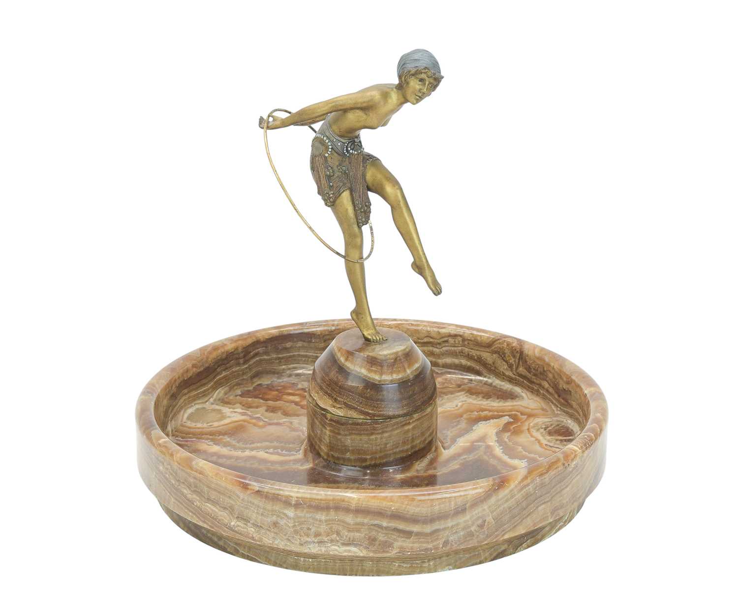 Lot 80 - Demétre CHIPARUS (1886-1947) Art Deco hoop girl.