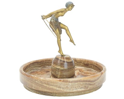 Lot 80 - Demétre CHIPARUS (1886-1947) Art Deco hoop girl.