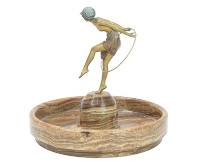 Lot 80 - Demétre CHIPARUS (1886-1947) Art Deco hoop girl.