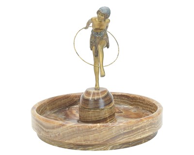 Lot 80 - Demétre CHIPARUS (1886-1947) Art Deco hoop girl.