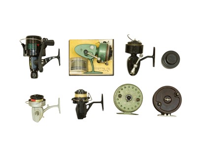Lot 16 - Fishing reels, including Jecta II Century, boxed.