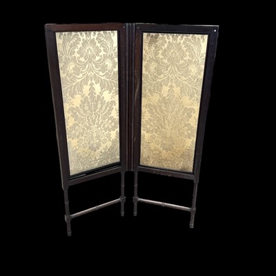 Lot 142 - Edwardian bi-fold screen, 117cm high and 80cm...