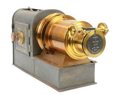 Lot 31 - A Tinplate and Lacquered Brass `Euphaneron` Magic Lantern by E.G.Wood.