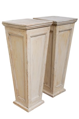 Lot 298 - A pair of painted pine plinths.