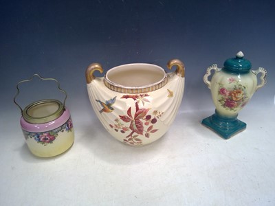 Lot 82 - A Jardinierie, a Biscuit Barrel and a...