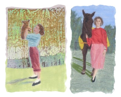 Lot 360 - Wall hangings by contemporary artist Louise Wright.